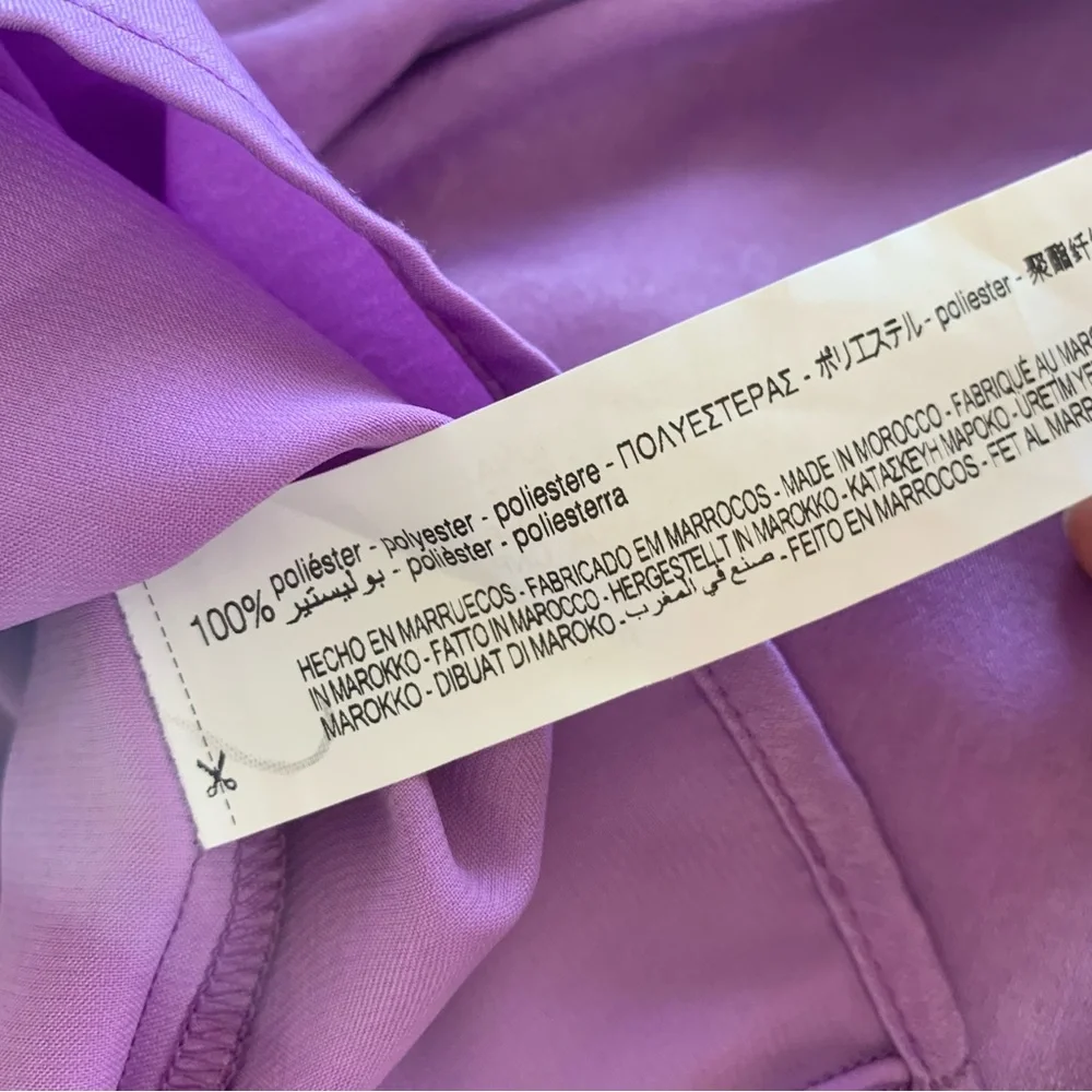 Zara Light Lilac Draped Satin Effect Dress - Picture 16 of 16